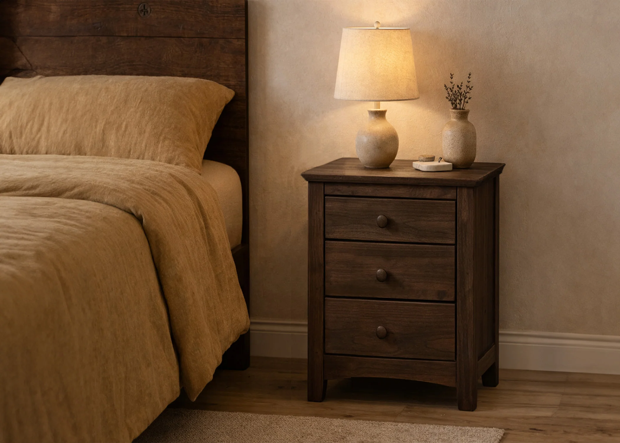 3 Drawer Nightstand - Image 3