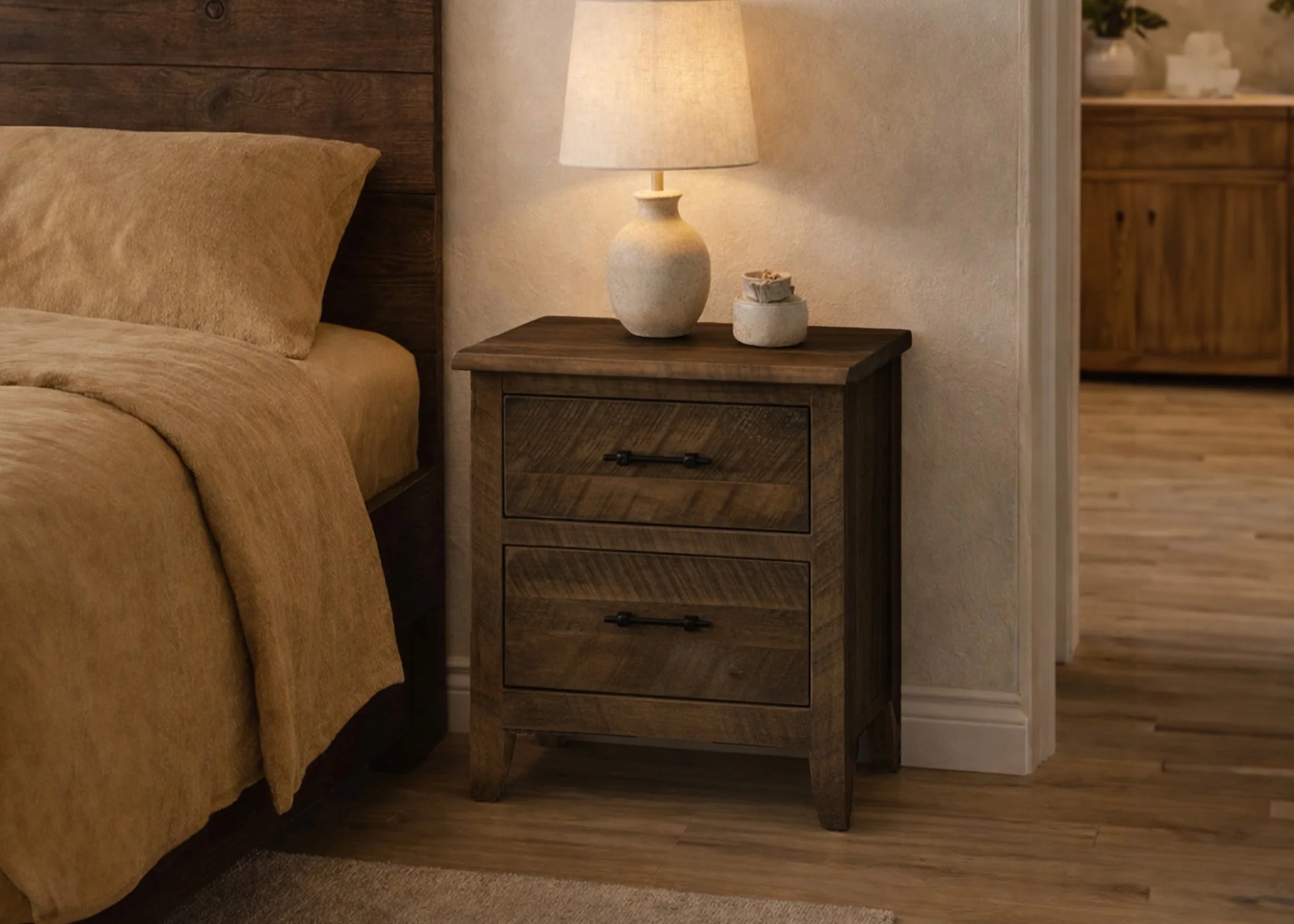 Live Edge 2 Drawer Nightstand - Image 4