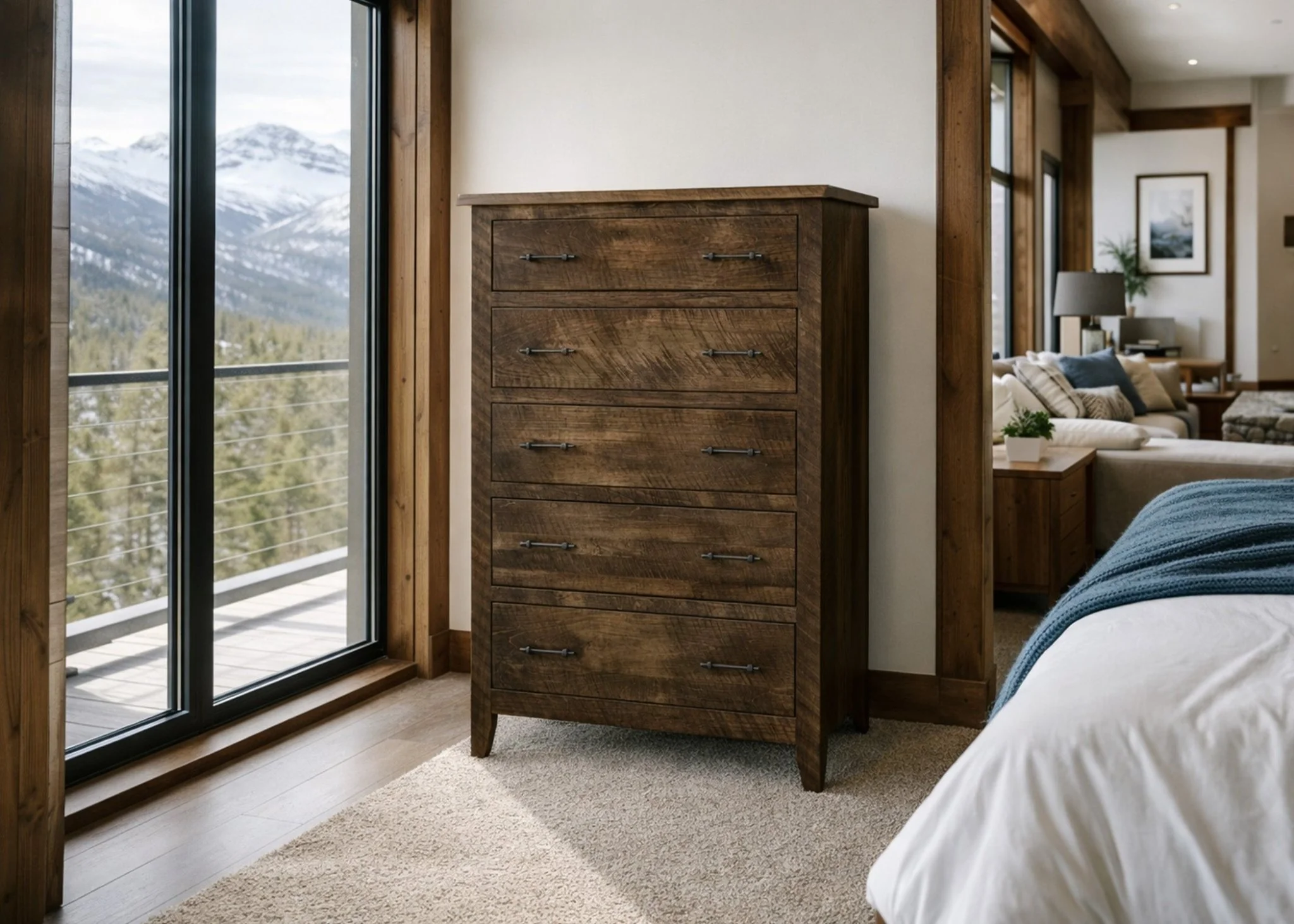 Live Edge 5 Drawer Chest - Image 3